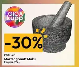 Gigaboks Morter granitt Maku, NOK 139 tilbud