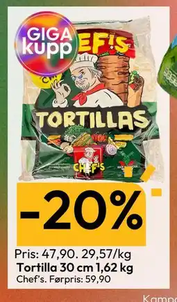Gigaboks Tortilla 30 cm, NOK 47.9 tilbud
