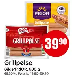 Spar Grillpølse, NOK 39.9 tilbud