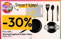Gigaboks Startsett kjøkken 6 deler Maku, NOK 489 tilbud