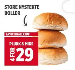 Meny STORE NYSTEKTE BOLLER, NOK 29 tilbud