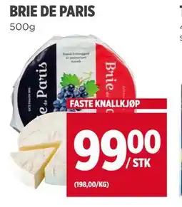 Meny BRIE DE PARIS, NOK 99 tilbud
