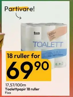 Gigaboks Toalettpapir 18 ruller, NOK 69.9 tilbud