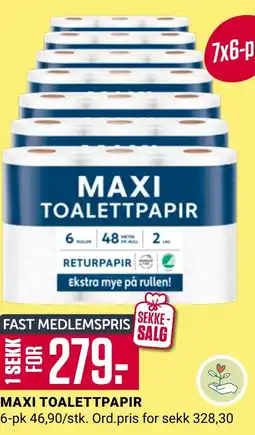 Europris MAXI TOALETTPAPIR tilbud
