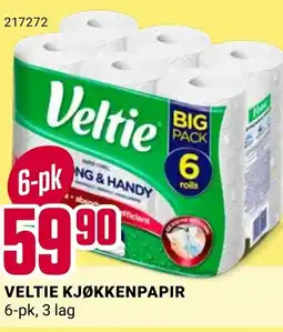 Europris VELTIE KJØKKENPAPIR tilbud