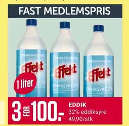 Europris EDDIK 32% eddiksyre 49,90/stk tilbud