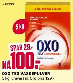 Europris OXO TEX VASKEPULVER tilbud