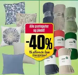 Europris Alle pynteputer og pledd! tilbud