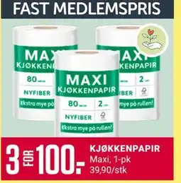 Europris KJØKKENPAPIR, Medlemspris tilbud