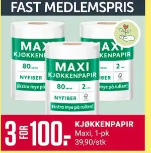 Europris KJØKKENPAPIR, Medlemspris tilbud