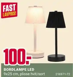Europris BORDLAMPE LED, NOK 100 tilbud