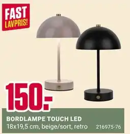 Europris BORDLAMPE TOUCH LED, NOK 150 tilbud