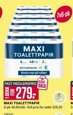Europris MAXI TOALETTPAPIR, Medlemspris tilbud