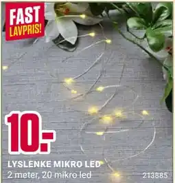 Europris LYSLENKE MIKRO LED, NOK 10 tilbud