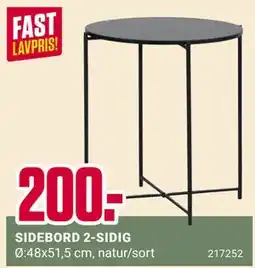 Europris SIDEBORD 2-SIDIG, NOK 200 tilbud