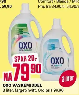 Europris OXO VASKEMIDDEL, NOK 79.9 tilbud