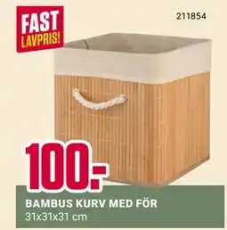 Europris BAMBUS KURV MED FÖR, NOK 100 tilbud