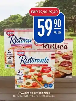 Rema 1000 UTVALGTE DR. OETKER PIZZA, NOK 59.9 tilbud