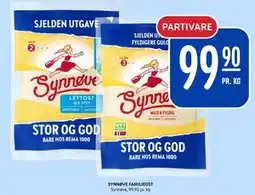 Rema 1000 SYNNØVE FAMILIEOST, NOK 99.9 tilbud