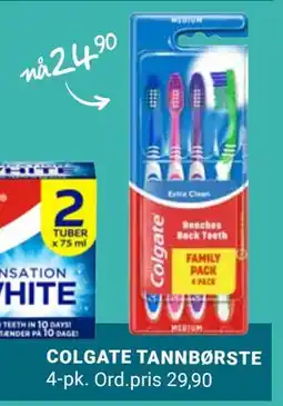 Europris COLGATE TANNBØRSTE, NOK 24.9 tilbud