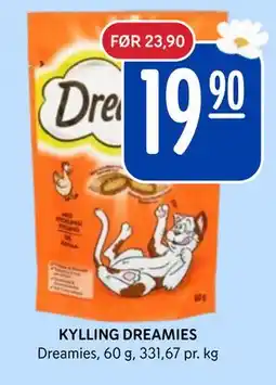 Rema 1000 KYLLING DREAMIES, NOK 19.9 tilbud