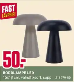 Europris BORDLAMPE LED, NOK 50 tilbud