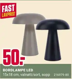 Europris BORDLAMPE LED, NOK 50 tilbud