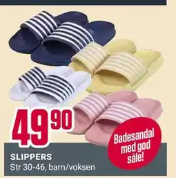 Europris SLIPPERS, NOK 49.9 tilbud