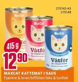 Europris MAXCAT KATTEMAT I SAUS, NOK 12.9 tilbud