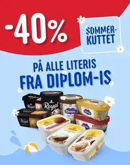 Rema 1000 40% På alle literis fra diplom-is tilbud