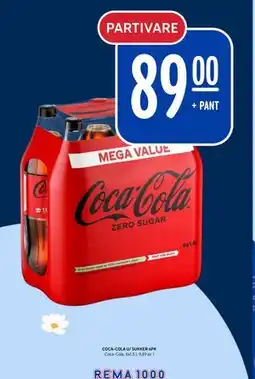 Rema 1000 COCA-COLA U/ SUKKER 6PK, NOK 89 tilbud