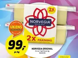 Bunnpris NORVEGIA ORIGINAL, NOK 99 tilbud