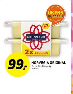 Bunnpris NORVEGIA ORIGINAL, NOK 99 tilbud