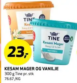 Bunnpris KESAM MAGER OG VANILJE, NOK 23 tilbud