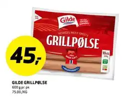 Bunnpris GILDE GRILLPØLSE, NOK 45 tilbud