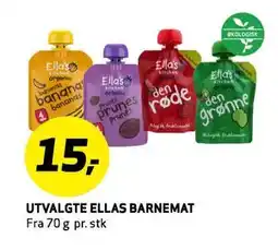 Bunnpris UTVALGTE ELLAS BARNEMAT, NOK 15 tilbud