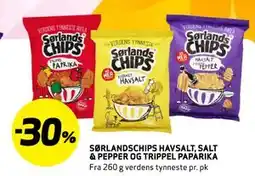 Bunnpris SØRLANDSCHIPS HAVSALT, SALT & PEPPER OG TRIPPEL PAPARIKA tilbud