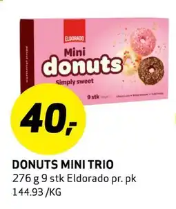 Bunnpris DONUTS MINI TRIO, NOK 40 tilbud