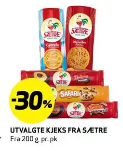 Bunnpris UTVALGTE KJEKS FRASÆTRE tilbud