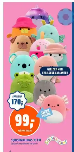Coop Obs SQUISHMALLOWS 30 CM, NOK 99 tilbud