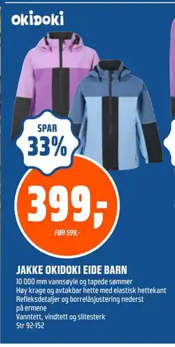 Coop Obs JAKKE OKIDOKI EIDE BARN, NOK 399 tilbud