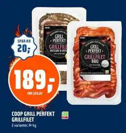 Coop Obs COOP GRILL PERFEKT GRILLFILET, NOK 189 tilbud