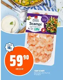 Coop Obs COOP SCAMPI, NOK 59.9 tilbud