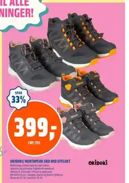 Coop Obs OKIDOKI/ NORTHPEAK SKO MID UTFLUKT, NOK 399 tilbud