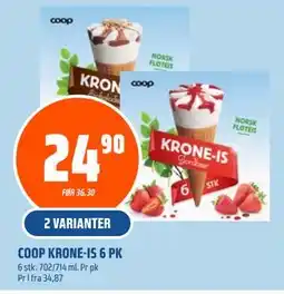 Coop Obs COOP KRONE-IS 6 PK, NOK 24.9 tilbud