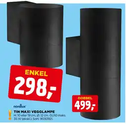 jem & fix Nordlux® Tin maxi vegglampe tilbud