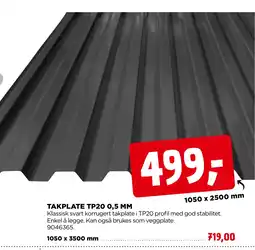 jem & fix Takplate TP20 tilbud