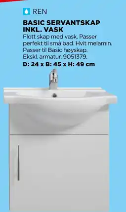 jem & fix Basic Servantskap inkl. vask tilbud