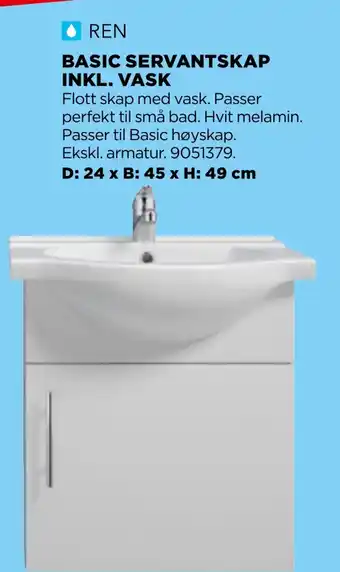 jem & fix Basic Servantskap inkl. vask tilbud