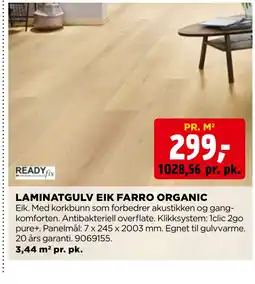 jem & fix Laminatgulv Eik Farro organic tilbud